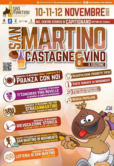 San Martino: castagne e vino Nel borgo di Capitignano la decima edizione San Martino: castagne e vino Nel borgo di Capitignano la decima edizione